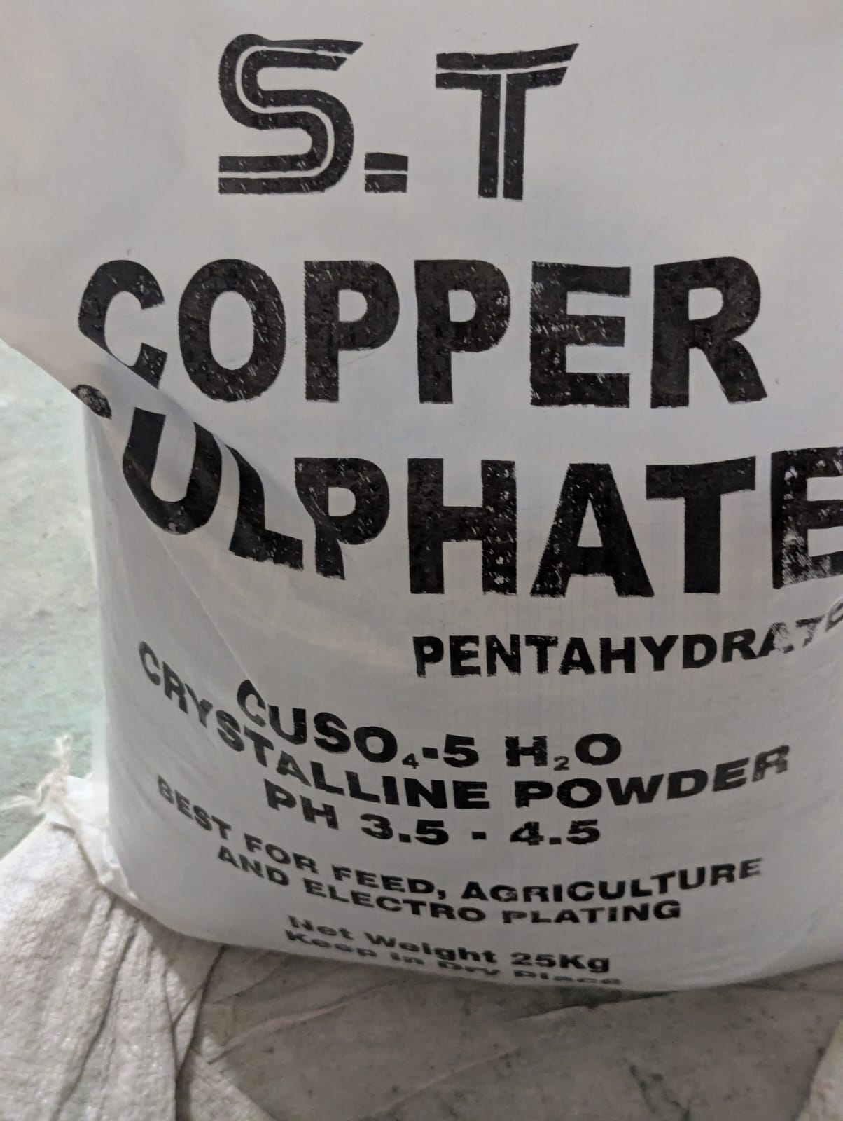 Copper sulphate 25 kg bags for agriculture buyers