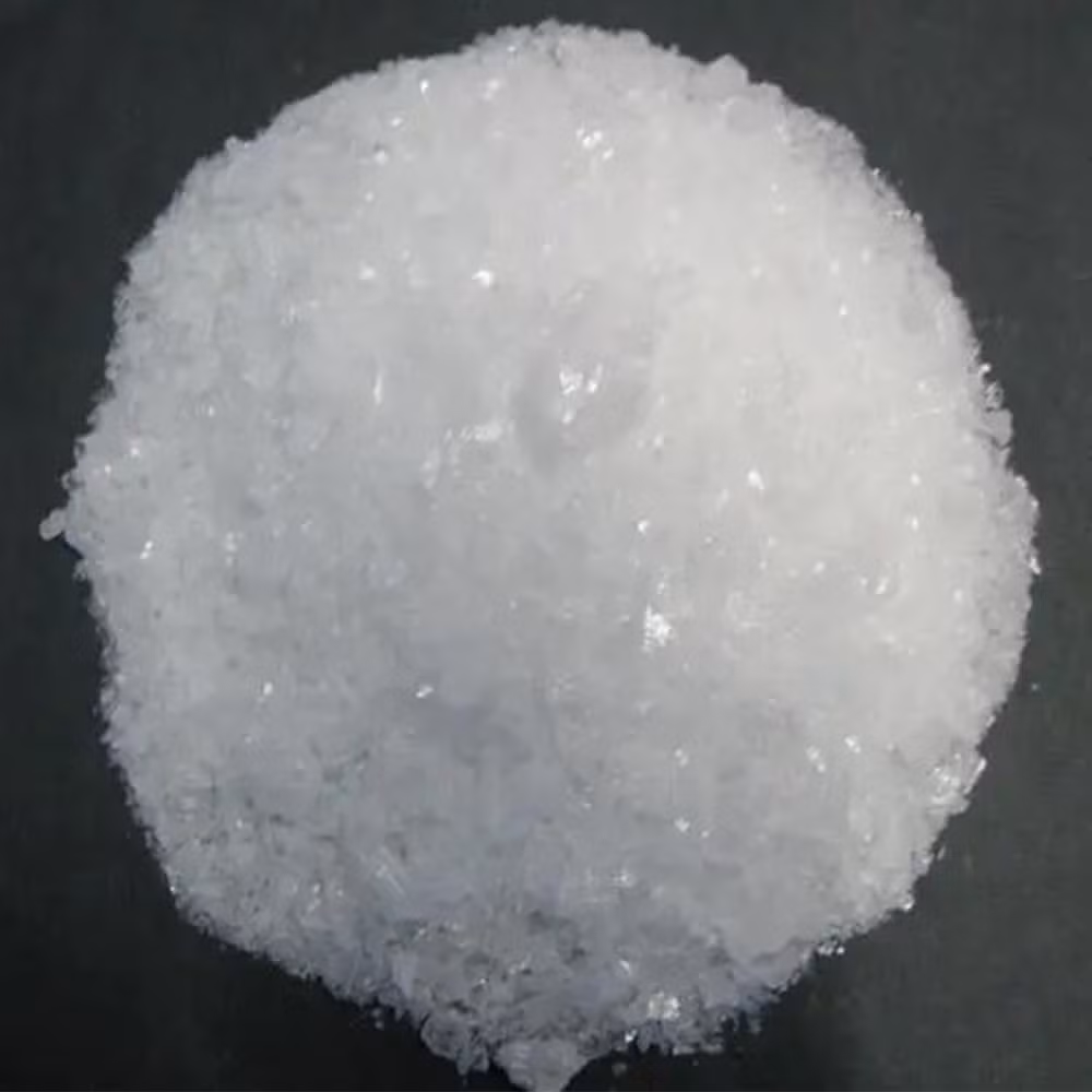 High-purity silver nitrate crystals in a laboratory setting