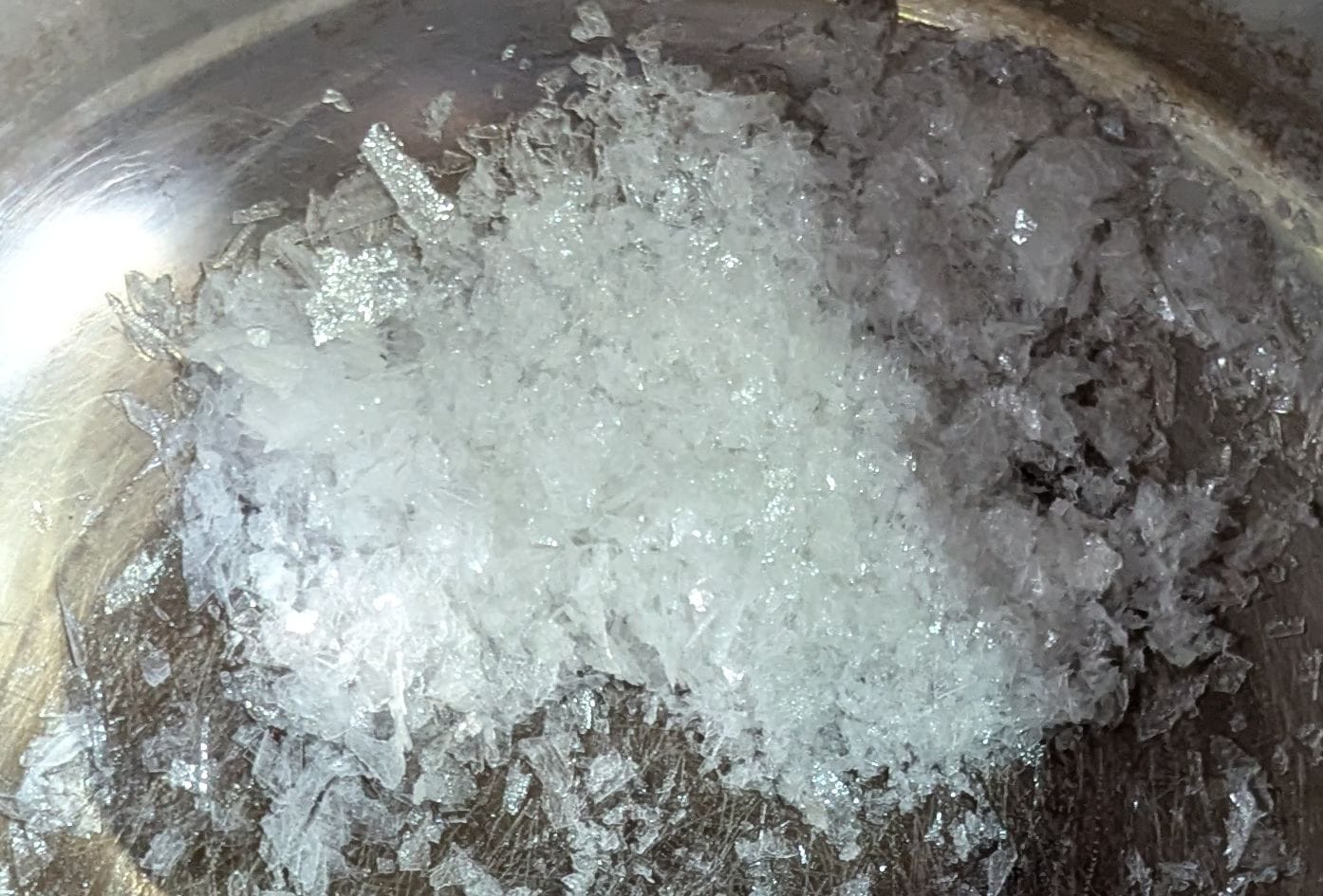Silver nitrate crystals used in industrial applications